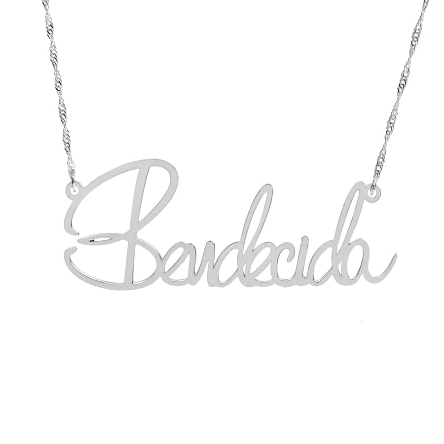 Silver Plated / Bendecida Positive Word Necklace