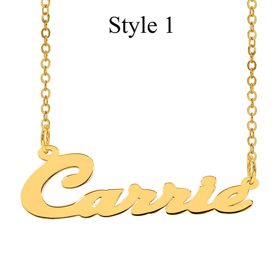 Style 1 / Gold Plated / Link Chain Custom Name Necklace