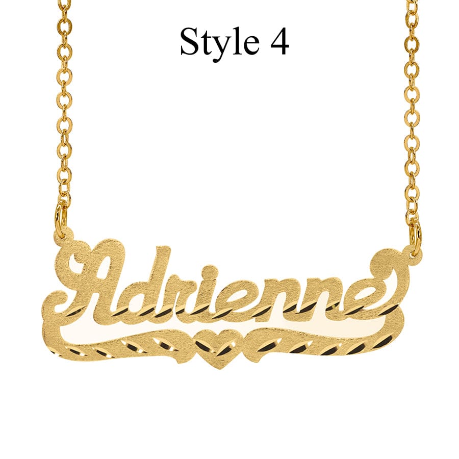 Style 4 / Gold Plated / Link Chain Custom Name Necklace