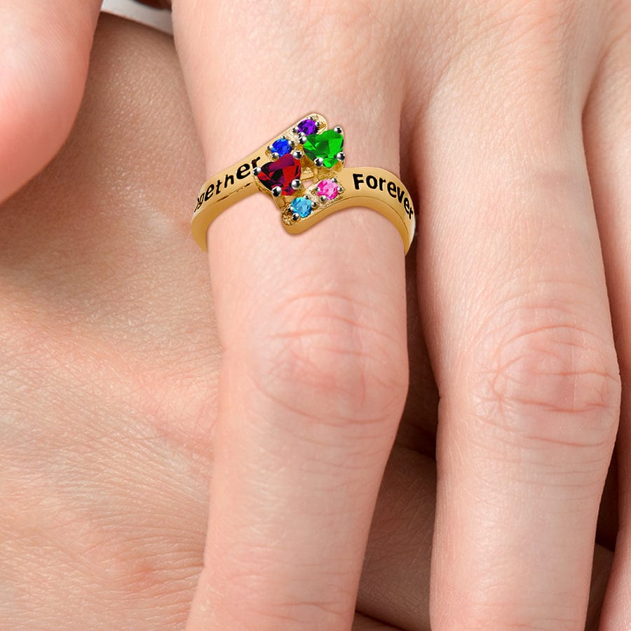 &quot;Together Forever&quot; Ring with Birthstones