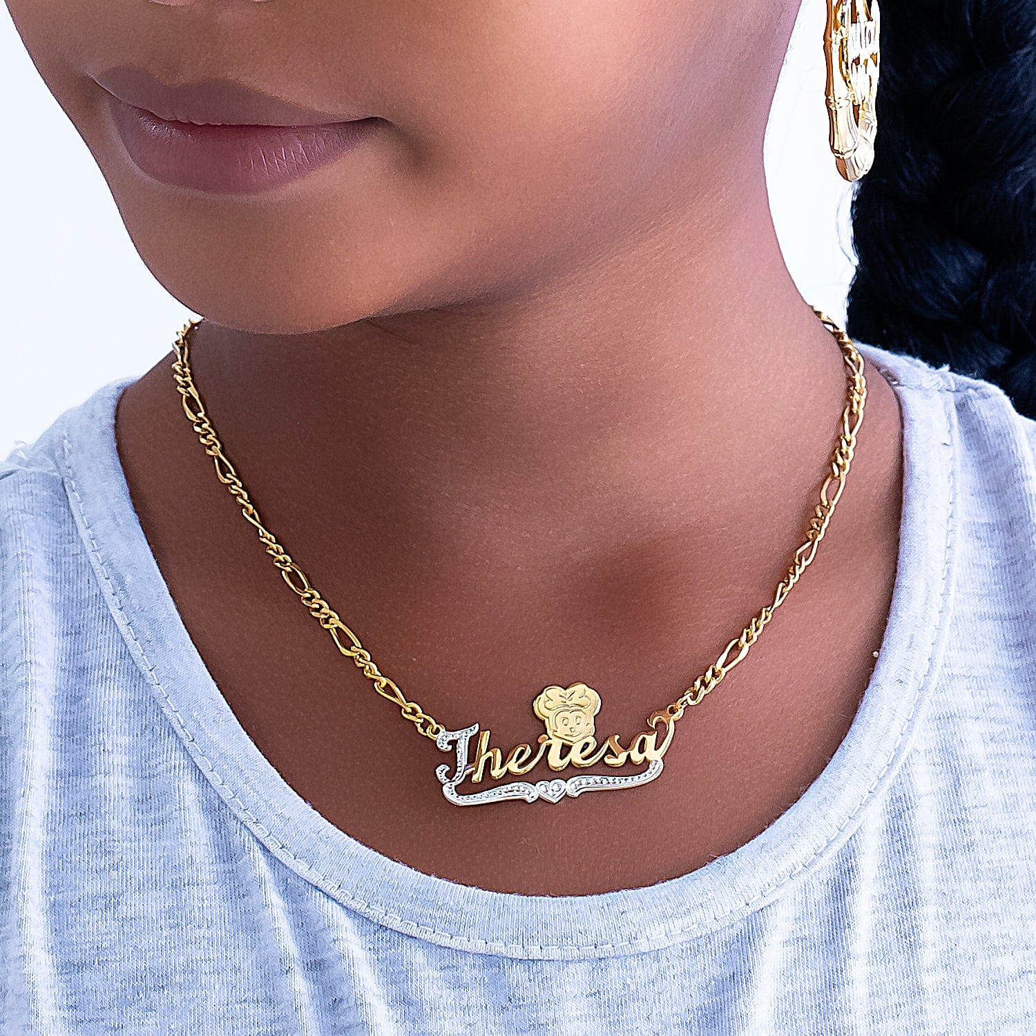 Kid's Cartoon Nameplate Necklace