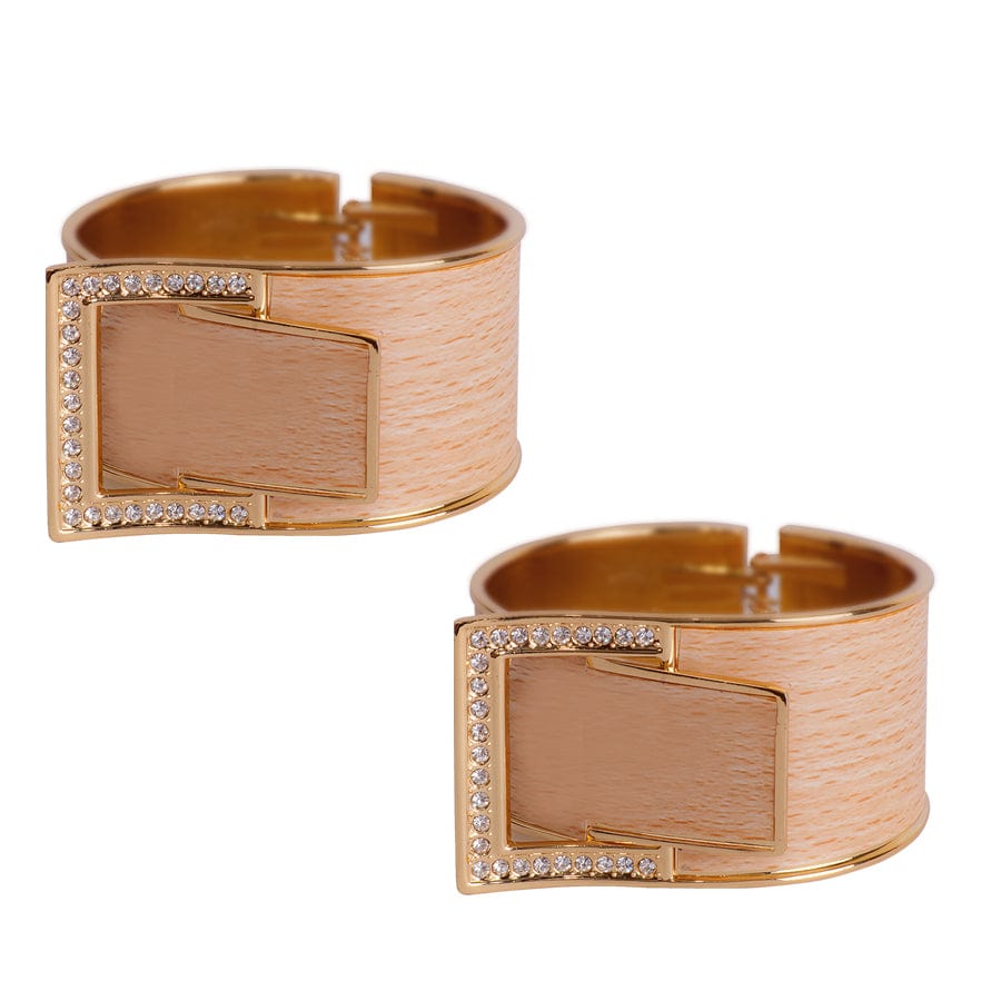 Wooden Color 2 Buckle Bracelets